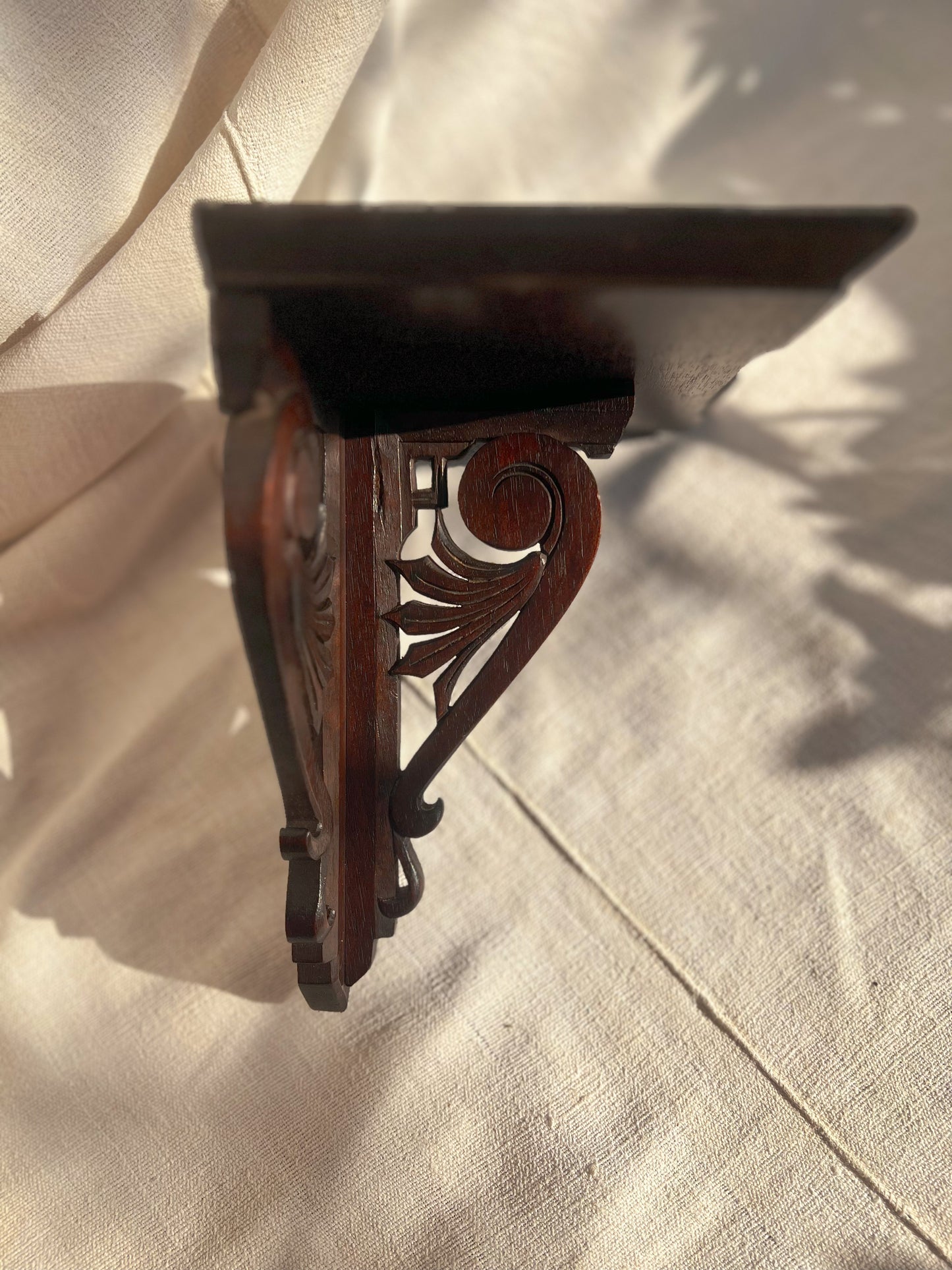French Hand-Carved Wall Shelf
