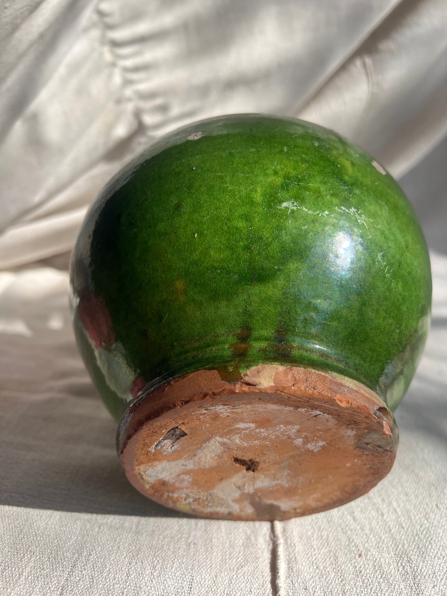 Rare 19th-Century Green-Glazed Water Jug