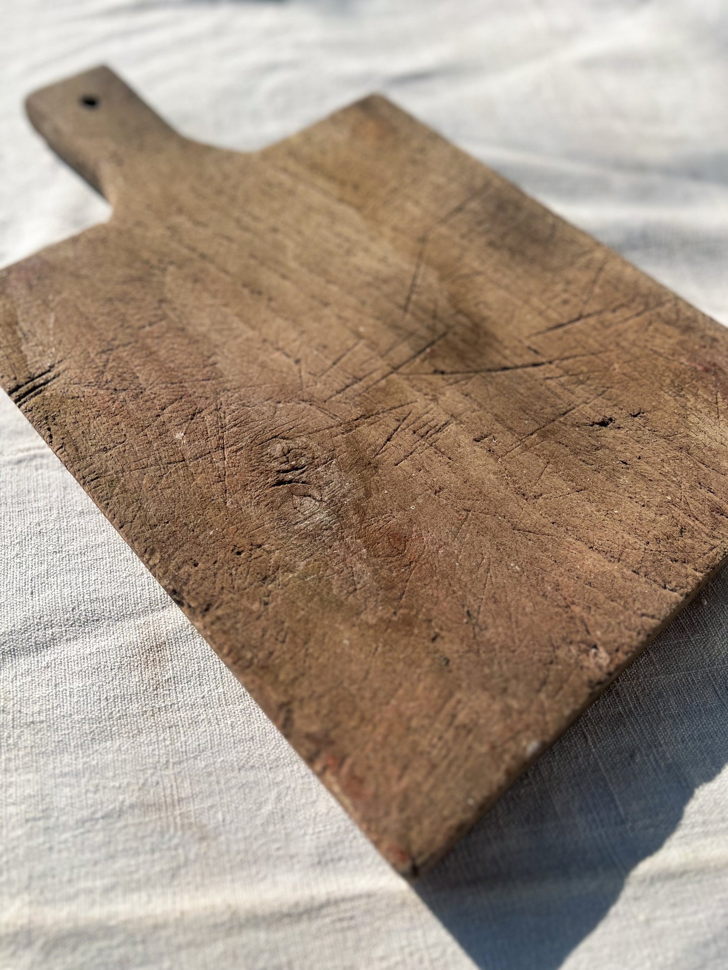 Worn Wooden French Bread Board