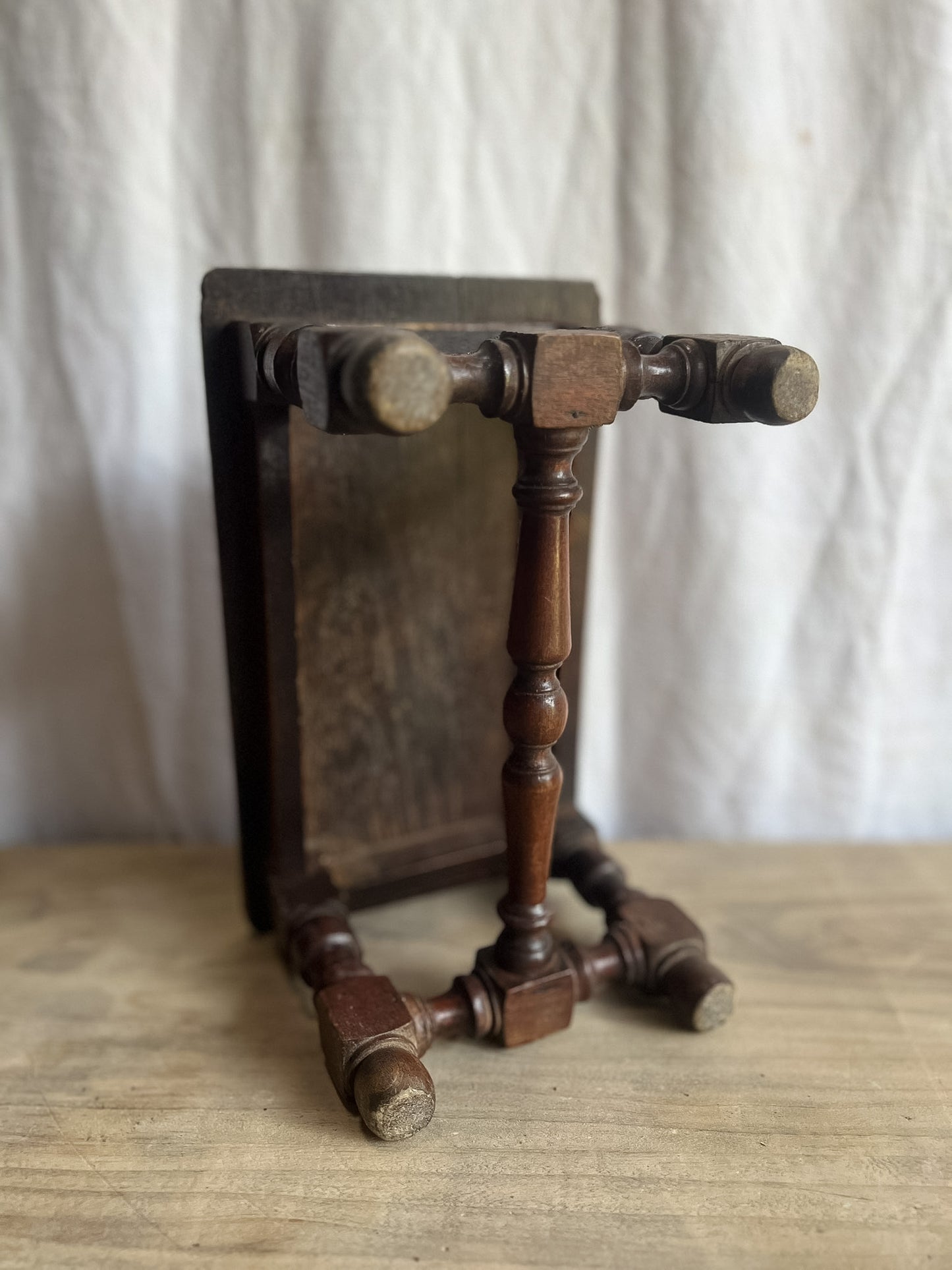 Victorian Carved Wooden Foot Stool with Design