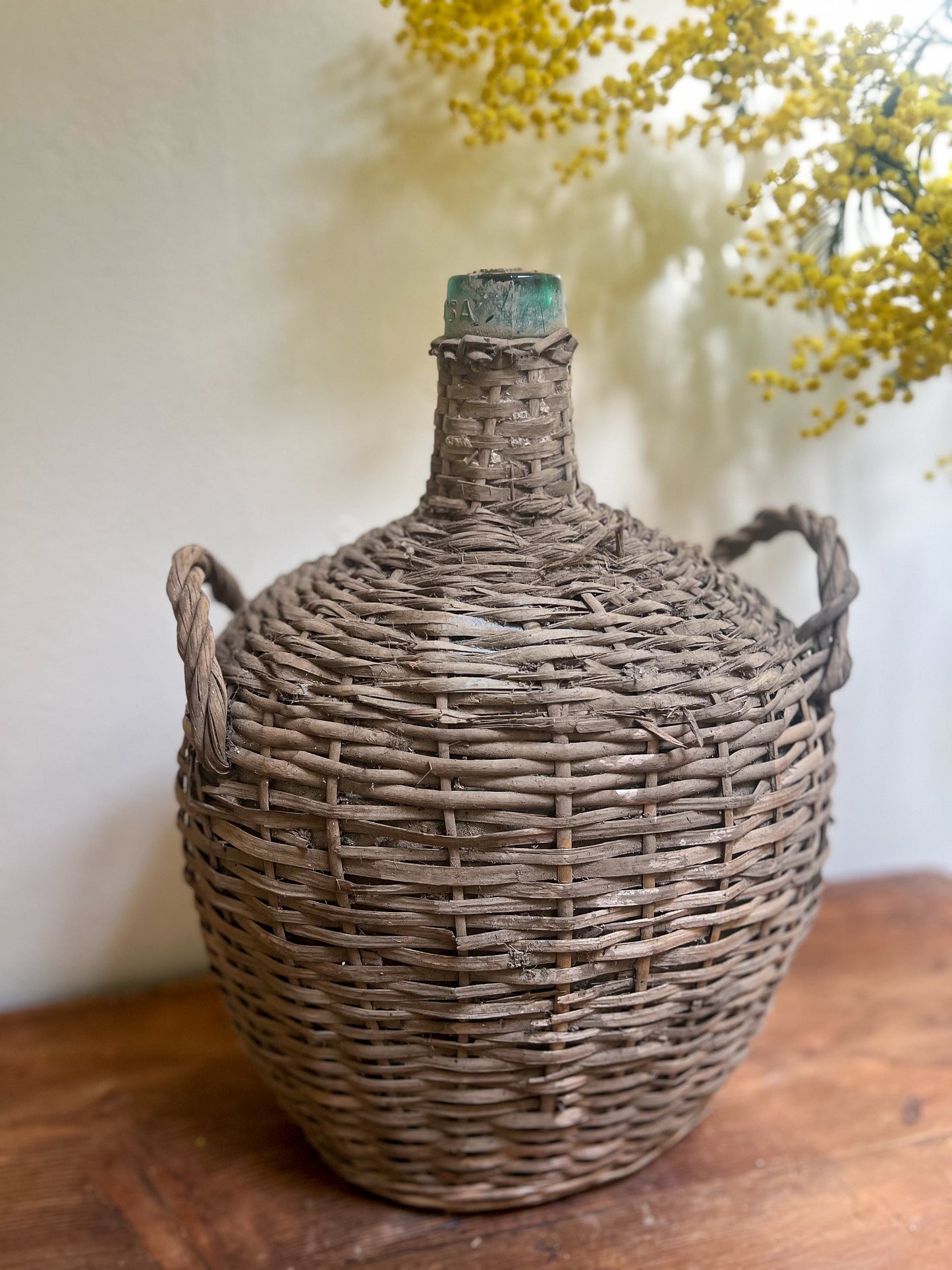 Spanish Wicker Demijohn Bottle