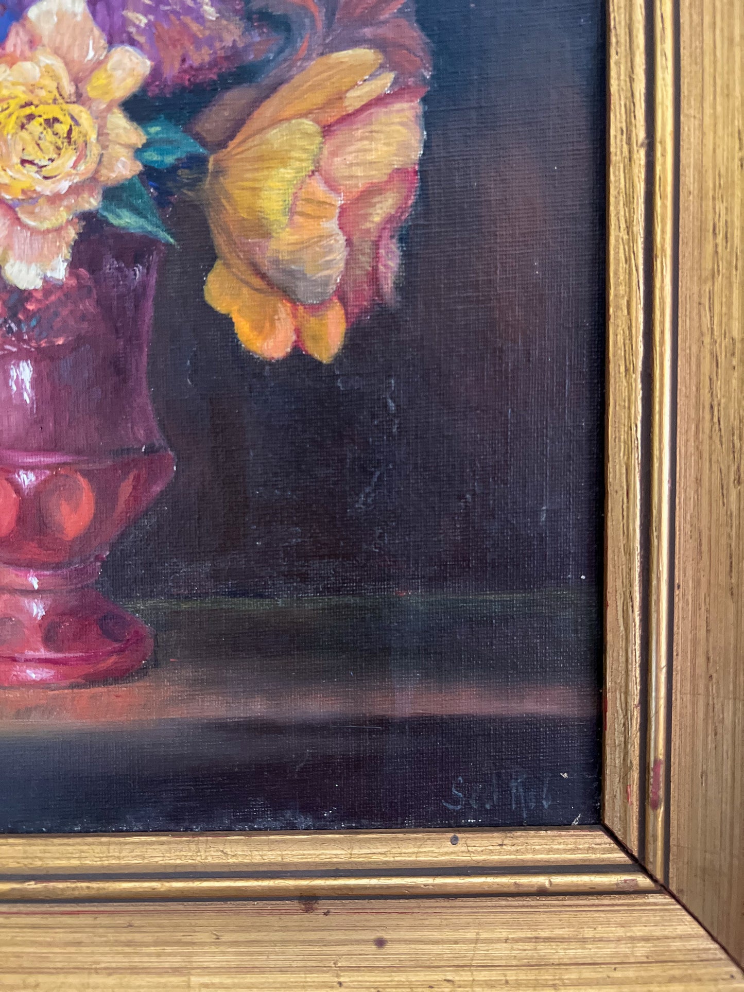 French Floral Still Life Painting