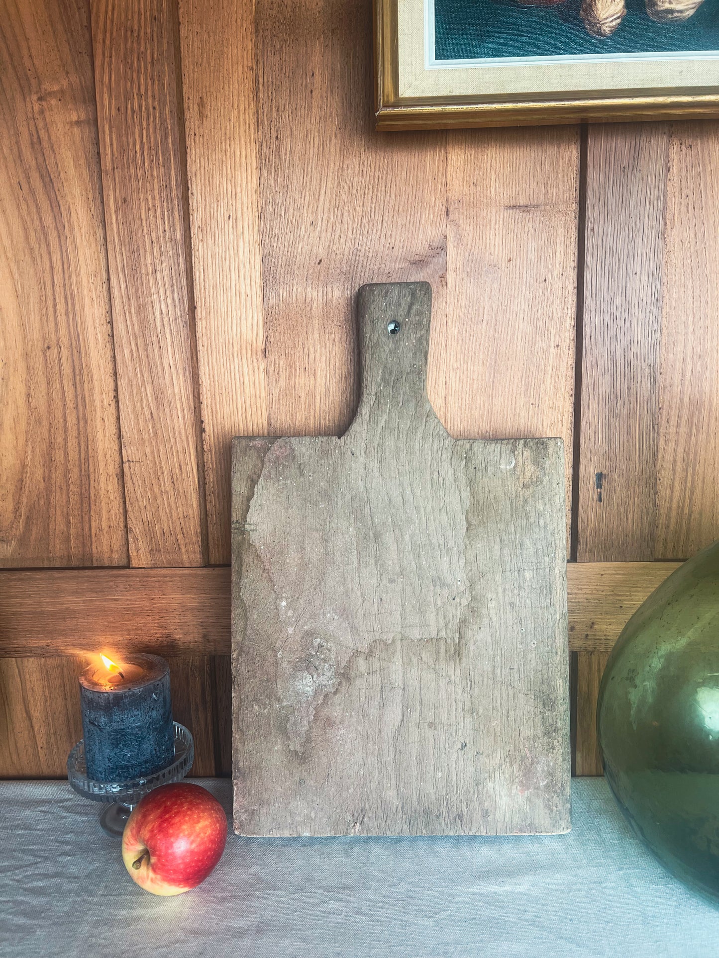 Worn Wooden French Bread Board