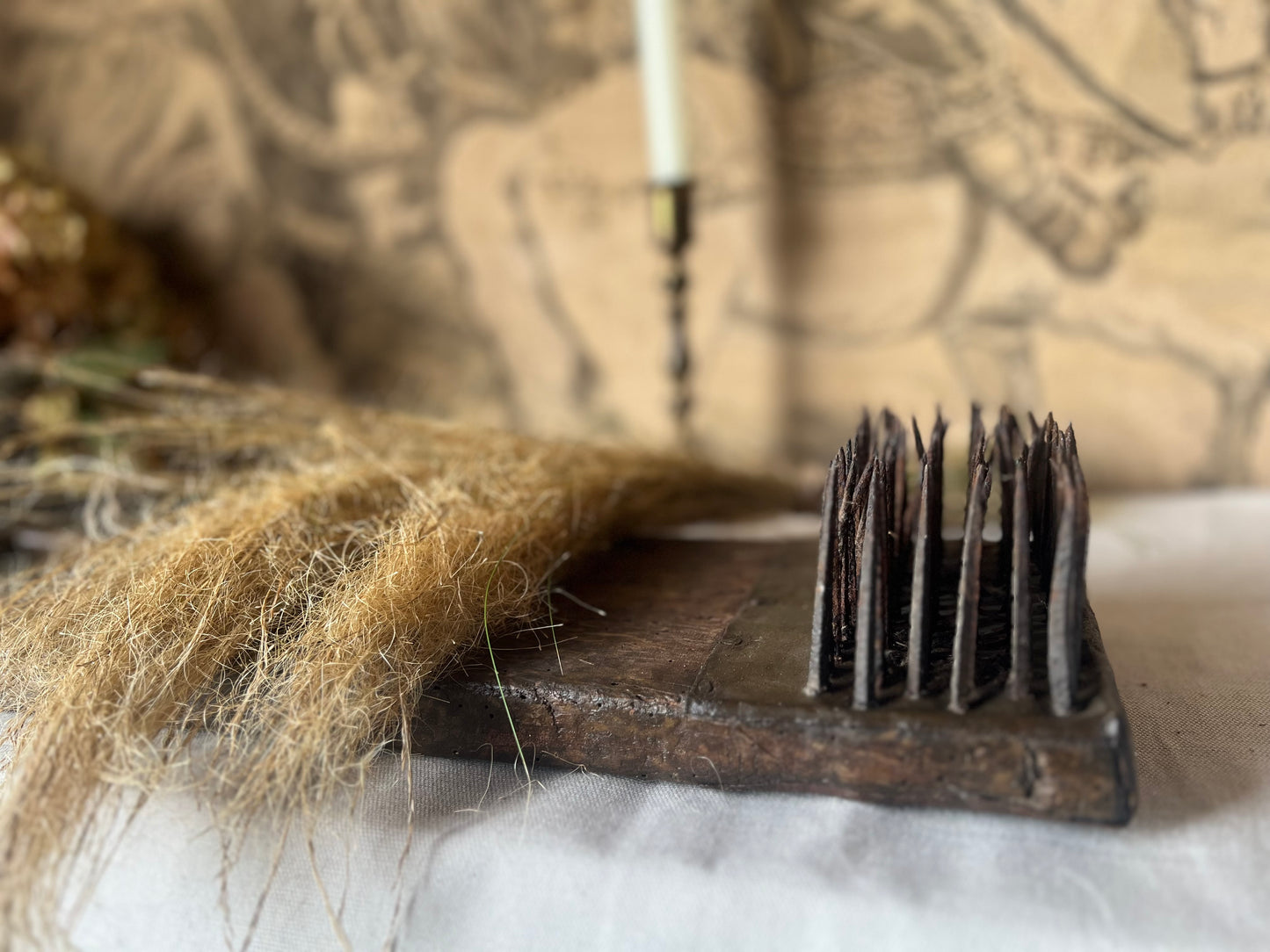 Antique French Flax Comb