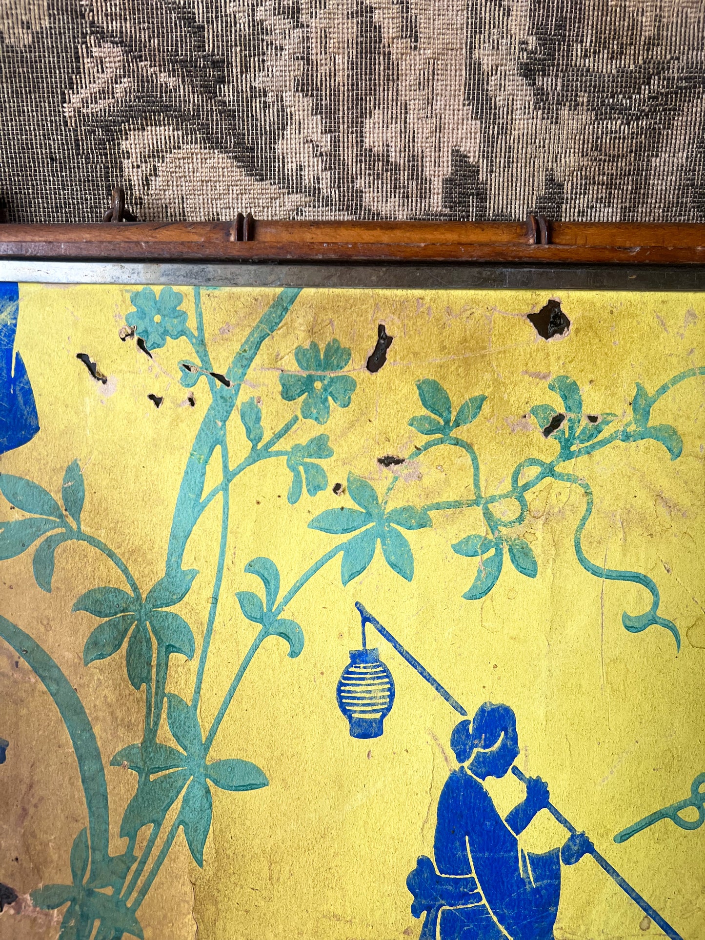 19th Century French Chinoiserie Mirror with Bamboo Frame