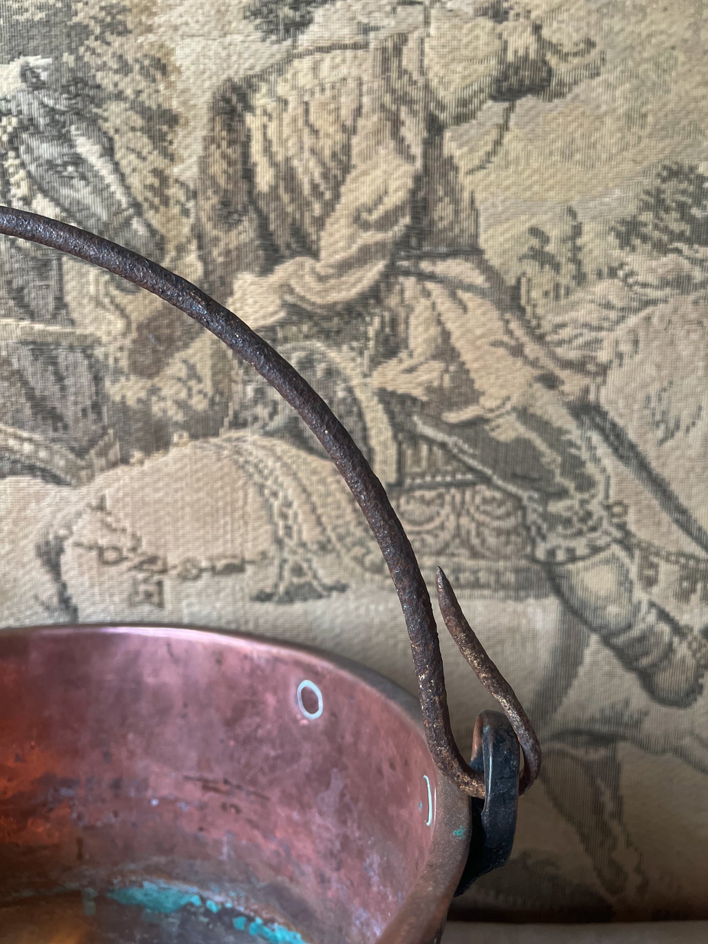 19th Century French Copper Cauldron