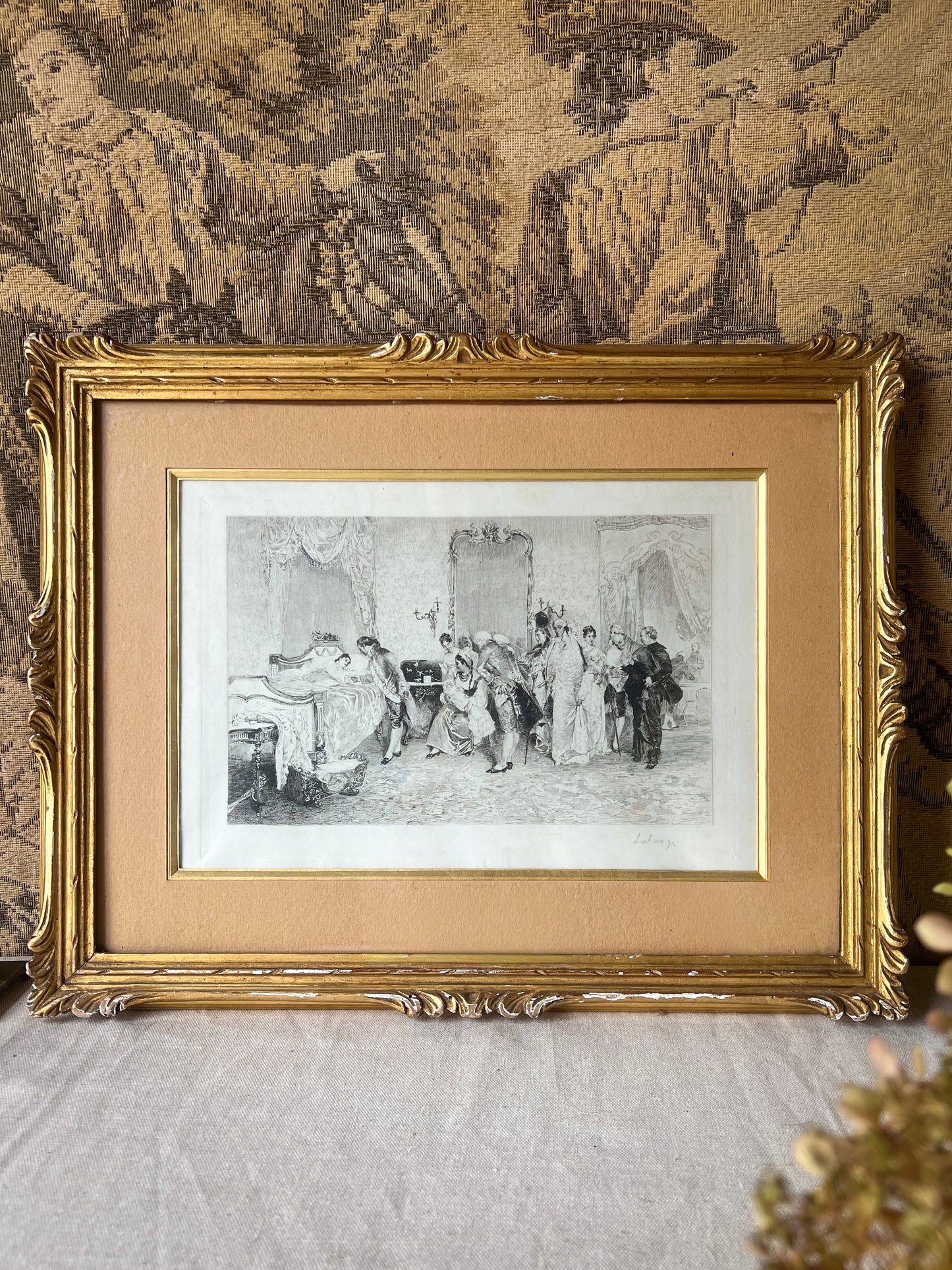 1876 Adolphe Lalauze Signed Etching
