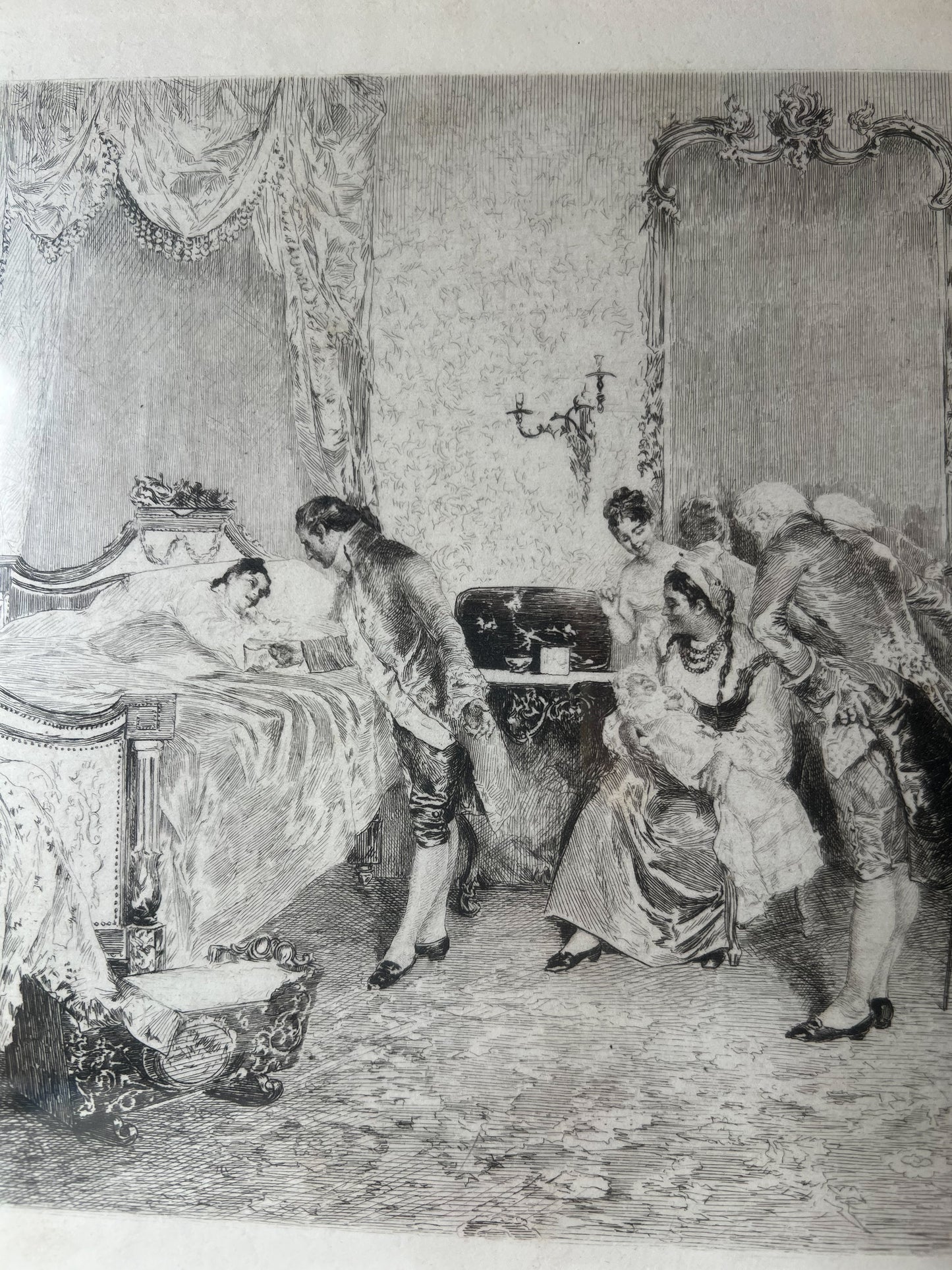 1876 Adolphe Lalauze Signed Etching