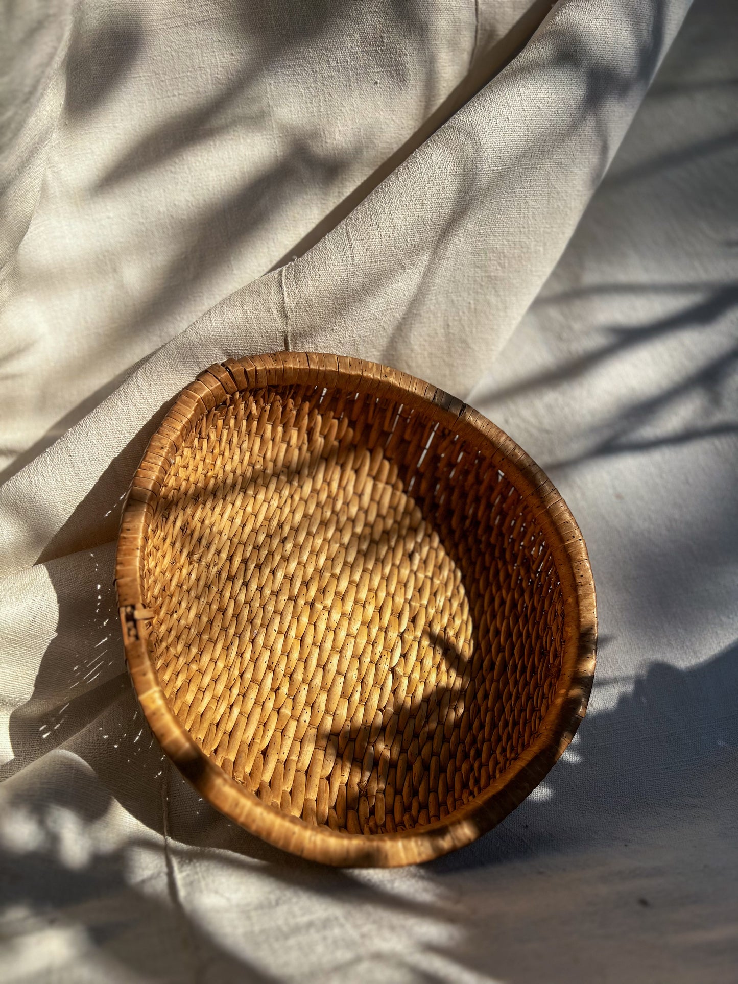 Handwoven Straw Bread Bowl