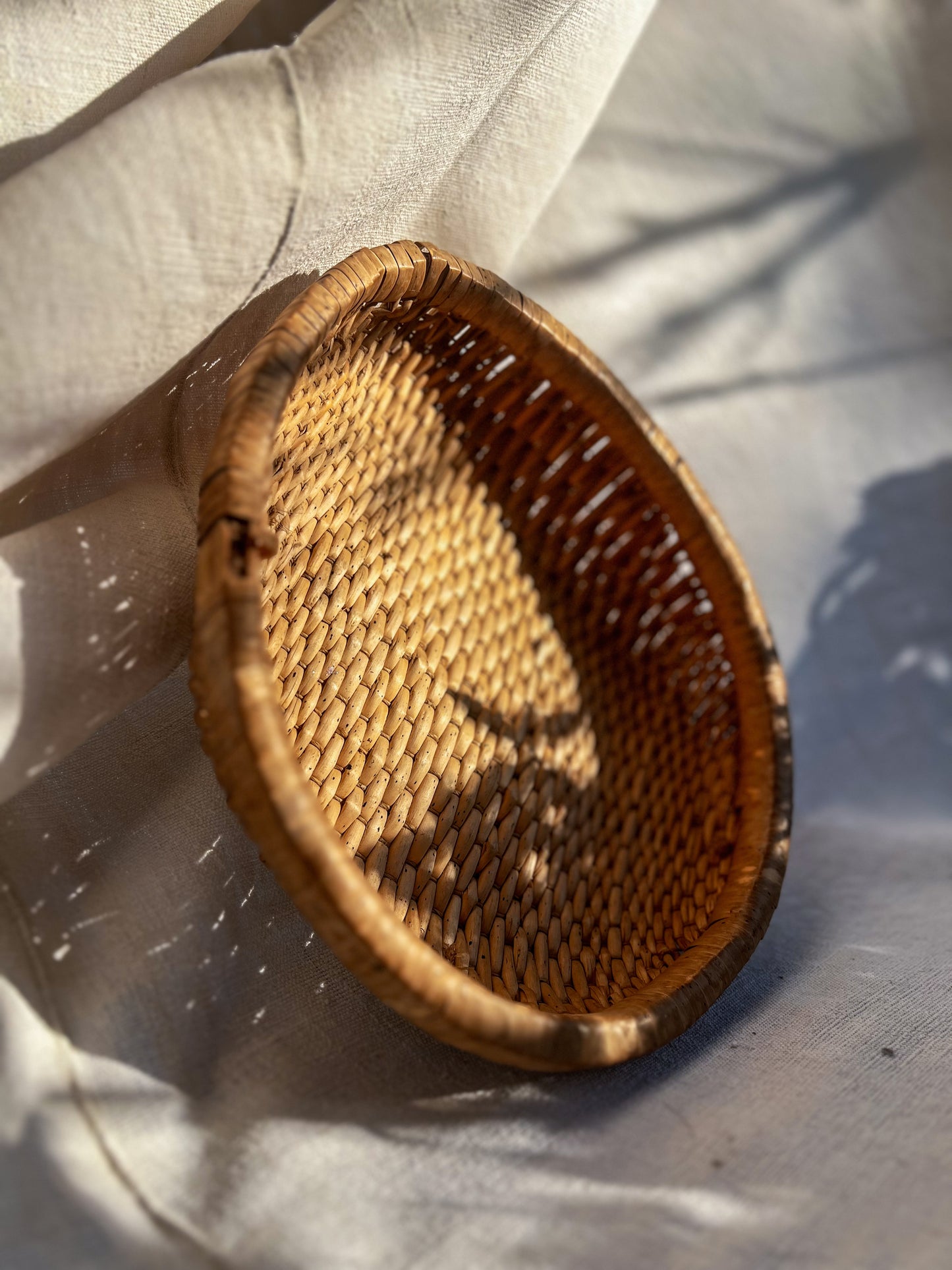 Handwoven Straw Bread Bowl