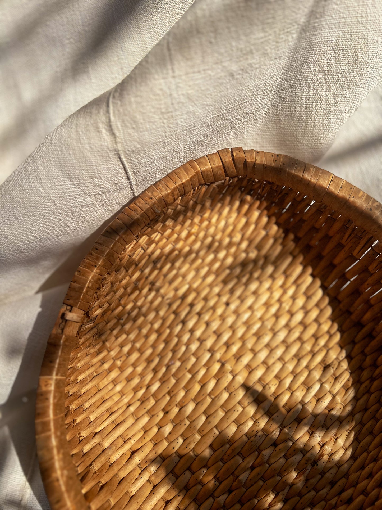 Handwoven Straw Bread Bowl