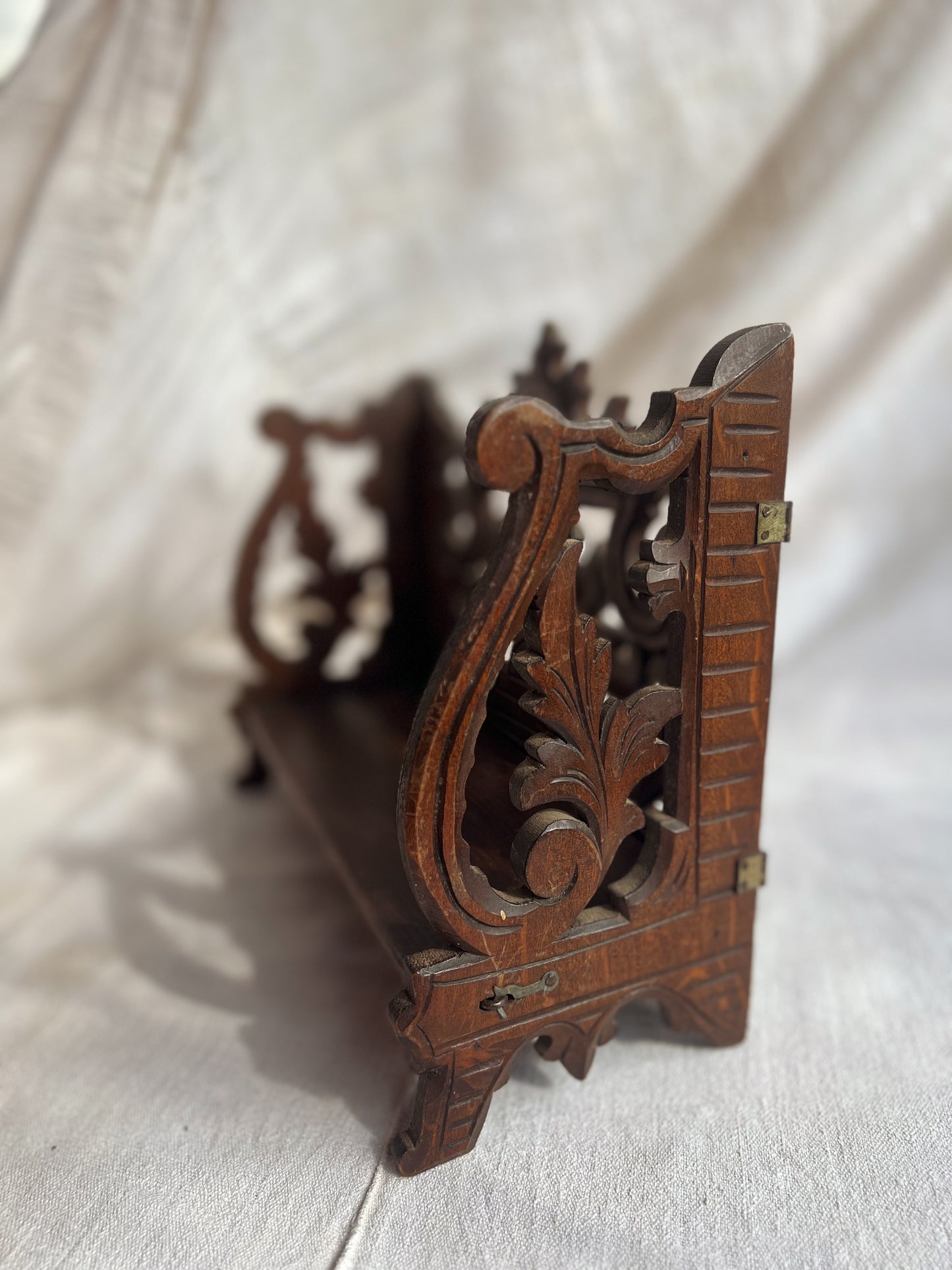 Carved Folding Wall or Table Top Shelf