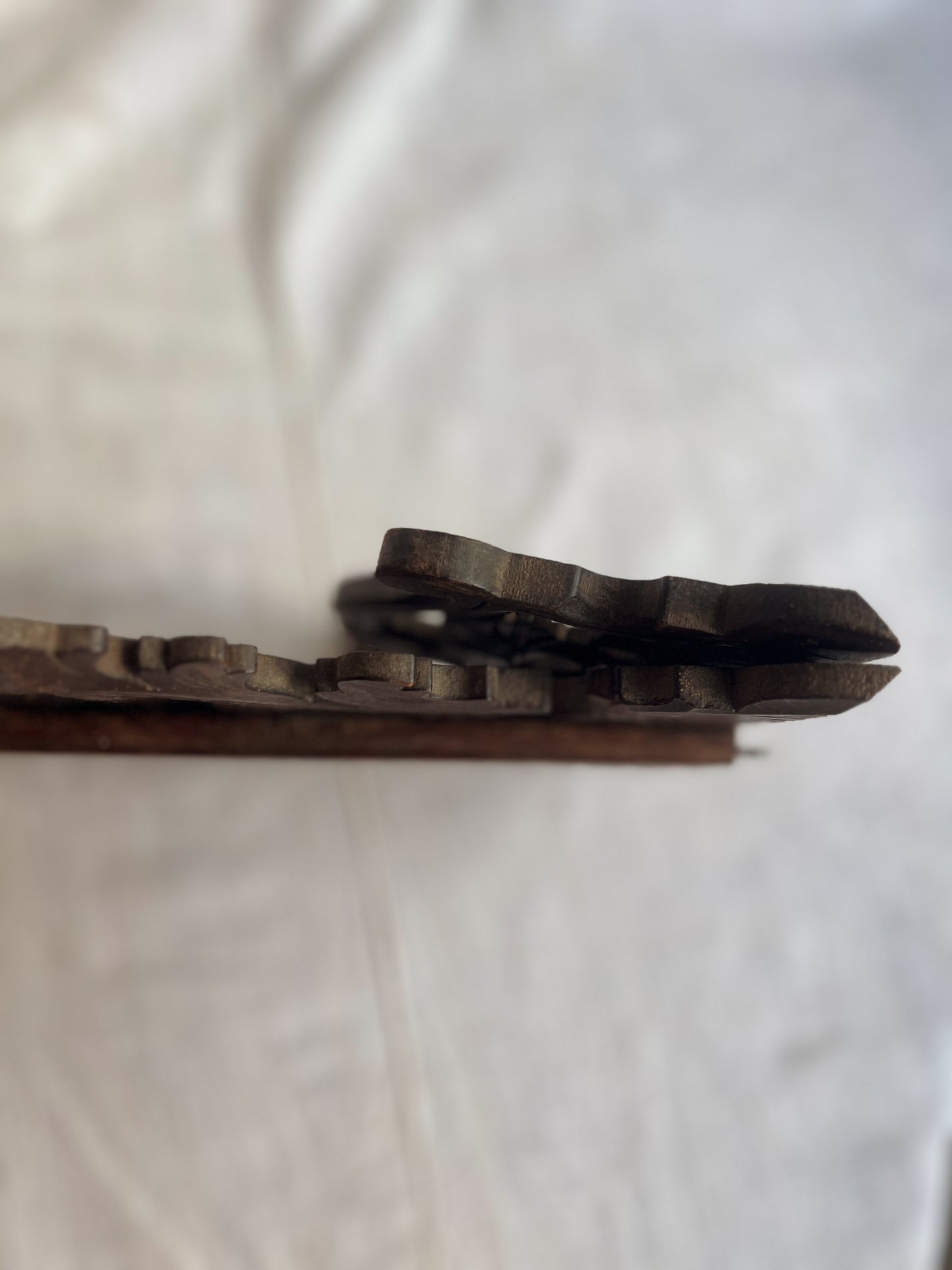 Carved Folding Wall or Table Top Shelf