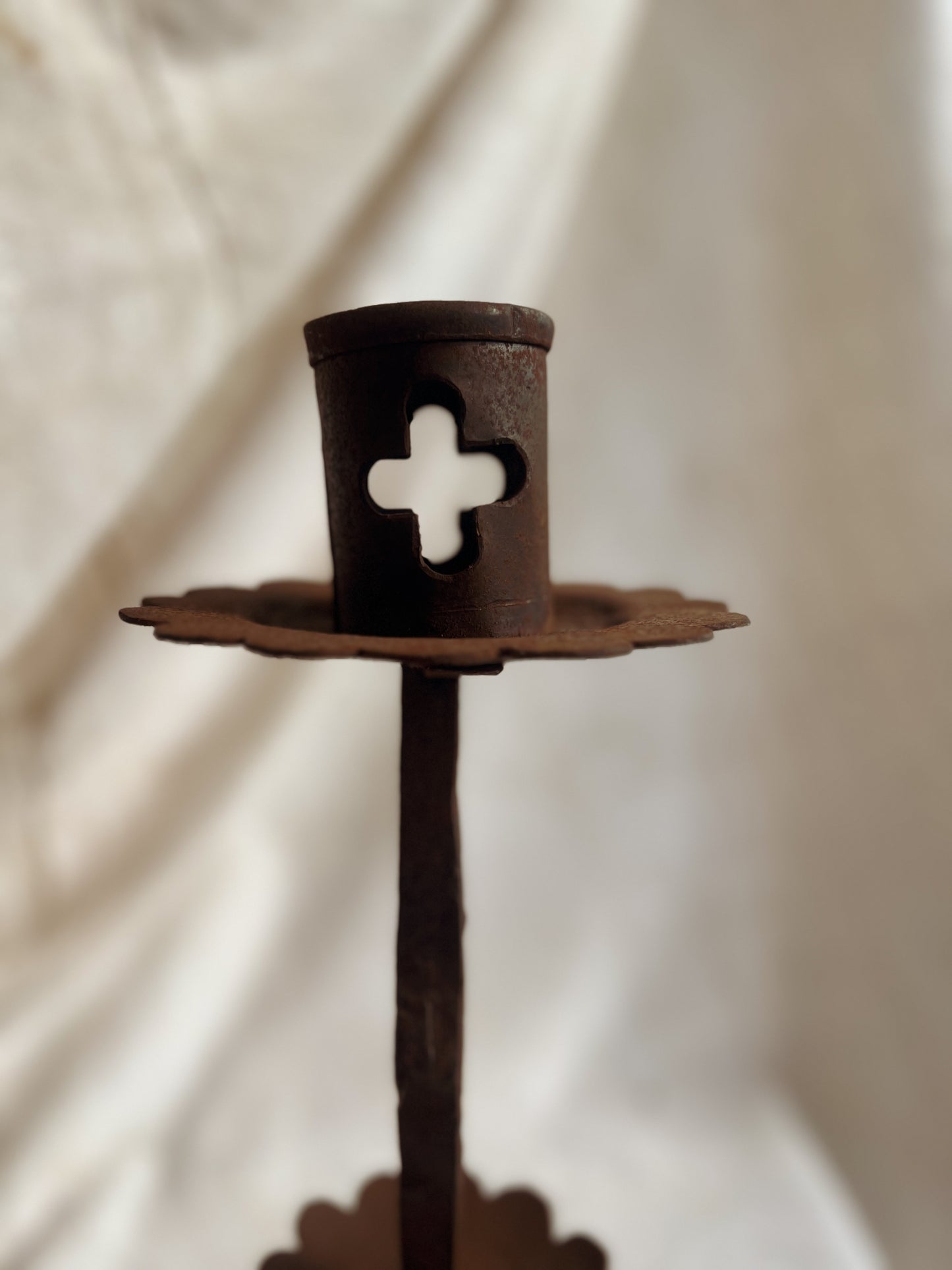 Hand-Forged Iron Gothic Candle Holders