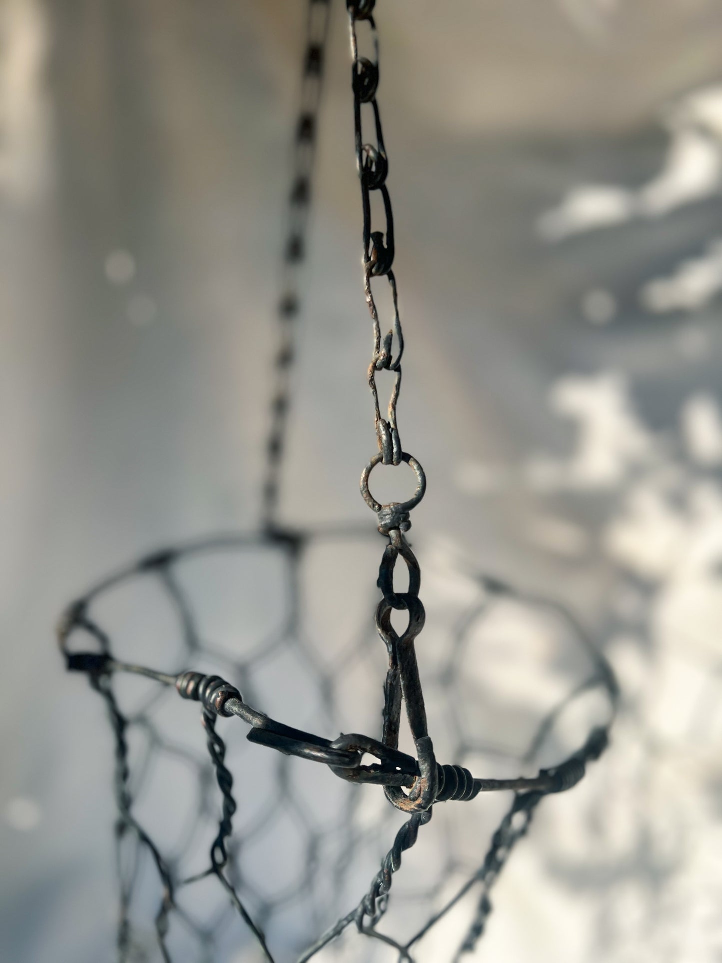 Pair of Hanging Baskets - Wire Cow Feeders