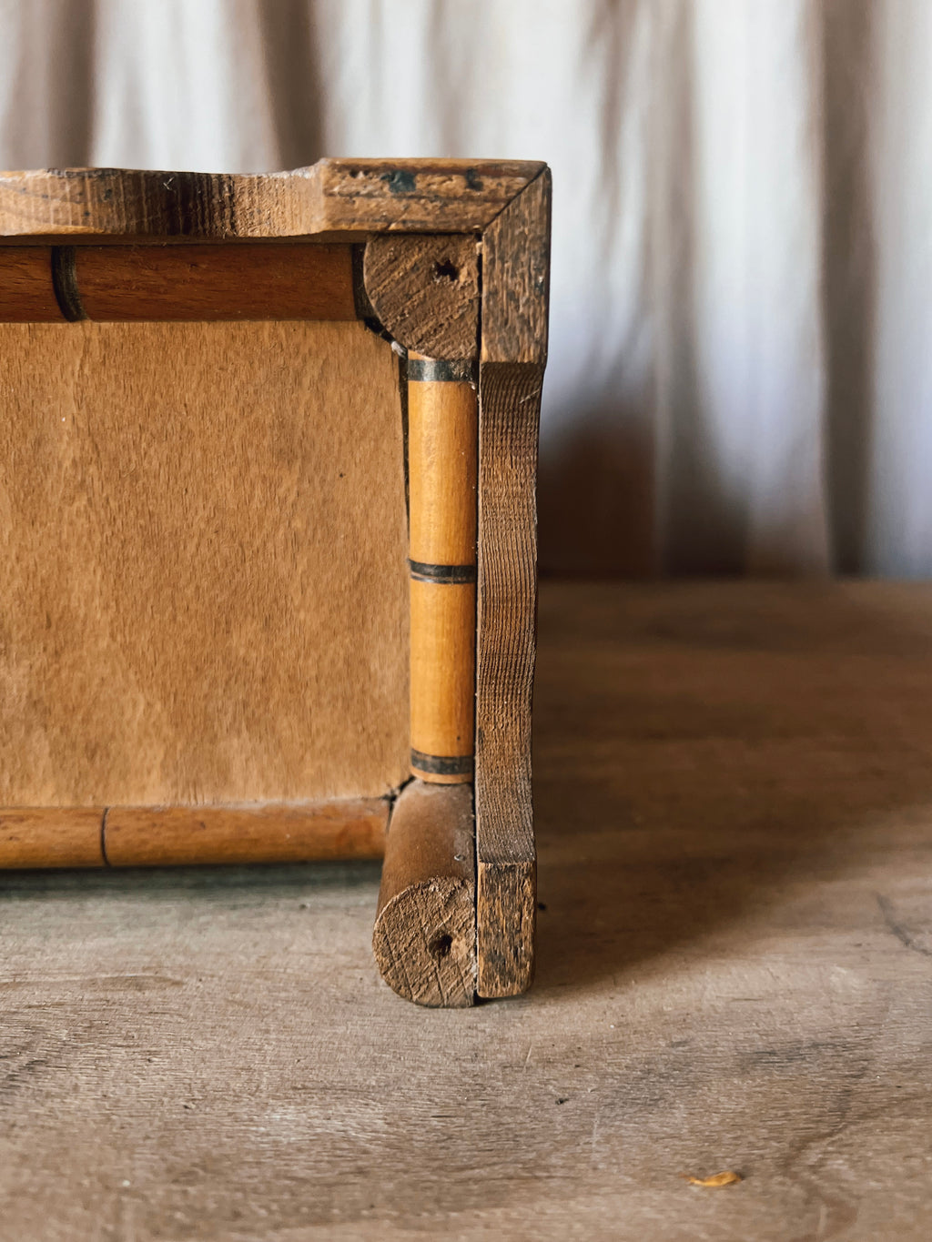 Faux-Bamboo Miniature Cabinet
