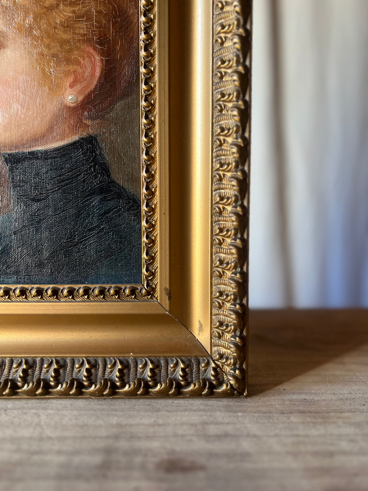 French Cabinet Portrait of a Woman — Oil on Canvas
