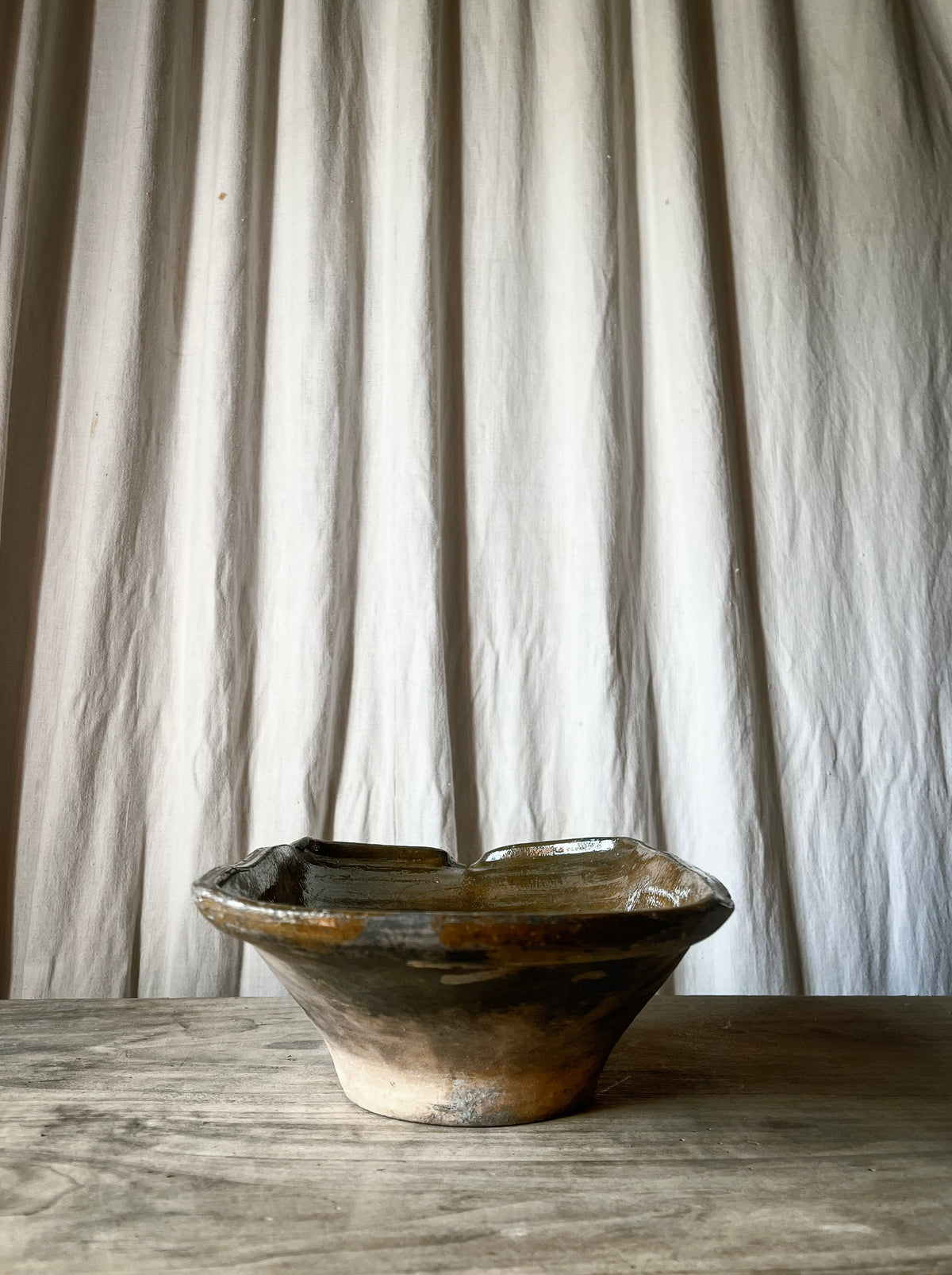 Glazed Terracotta Milk Bowl / Tian à Lait