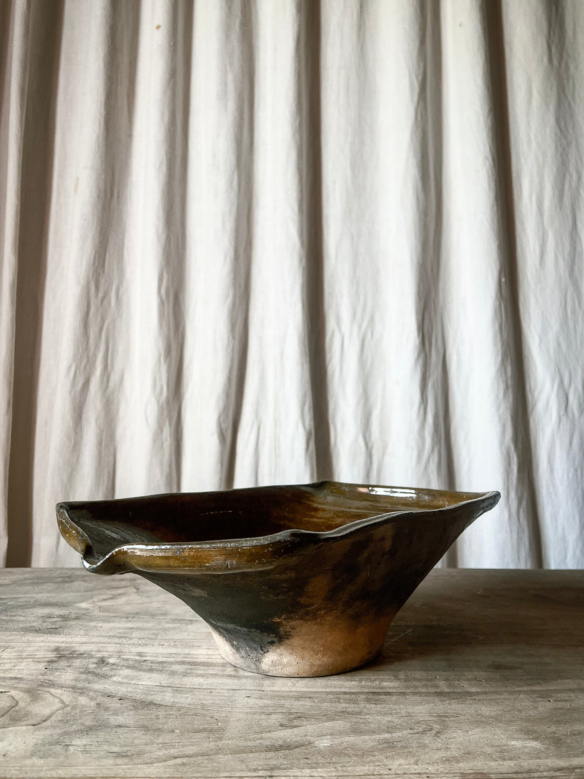 Glazed Terracotta Milk Bowl / Tian à Lait