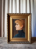 French Cabinet Portrait of a Woman — Oil on Canvas