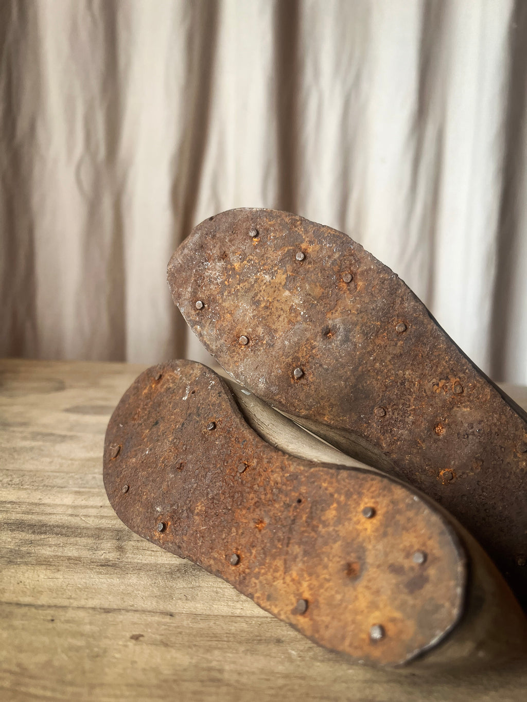 Antique French Children’s Shoe Lasts — Pair, Cobbler’s Forms, Early 20th Century