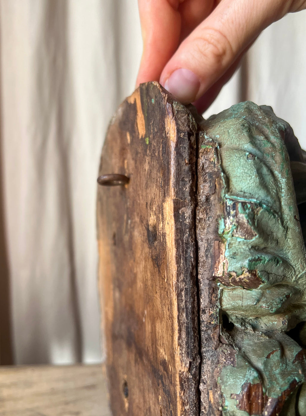Carved Wood Architectural Fragment / Corbel
