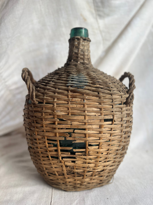 Spanish Wicker Demijohn Bottle