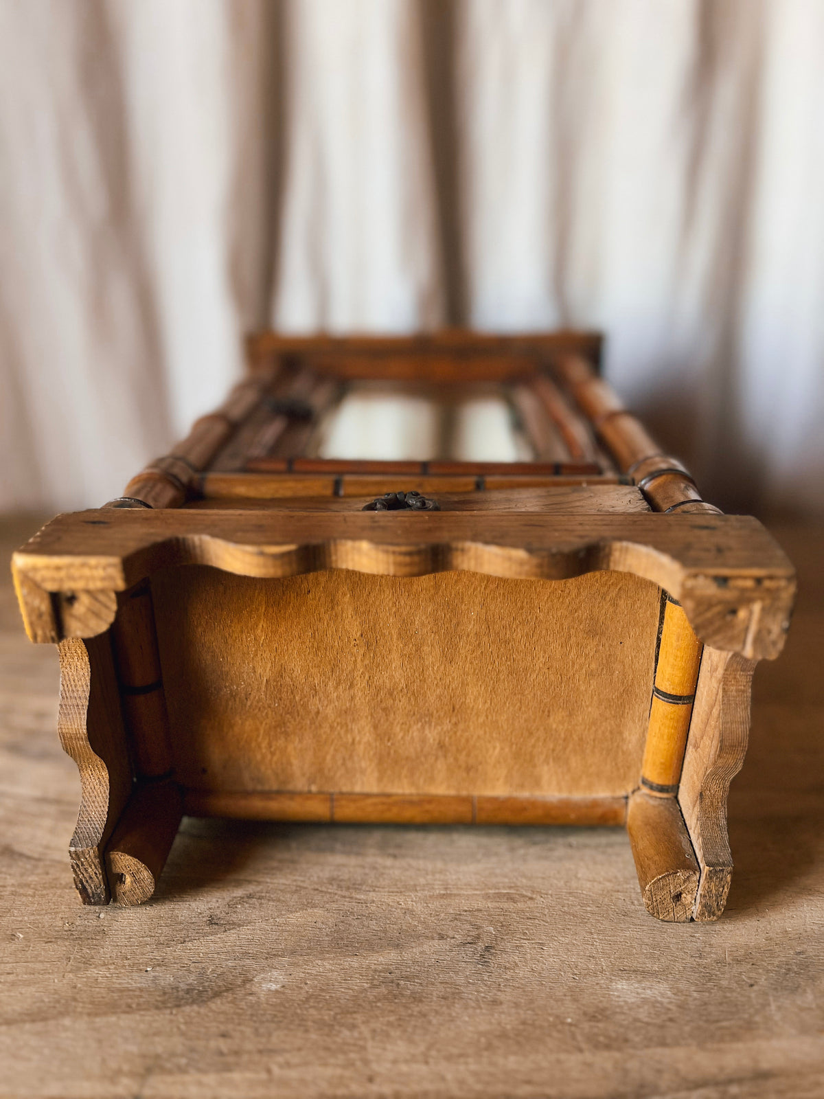 Faux-Bamboo Miniature Cabinet