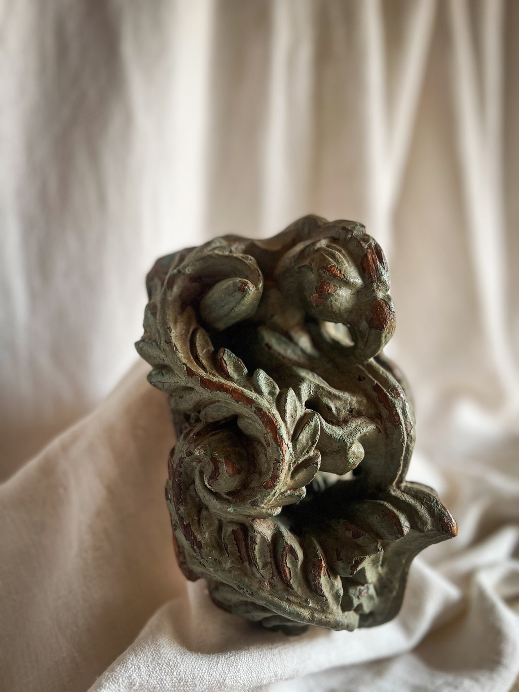 Carved Wood Architectural Fragment / Corbel