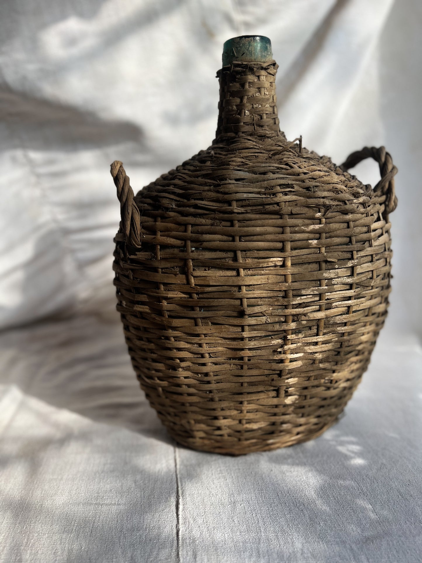 Spanish Wicker Demijohn Bottle