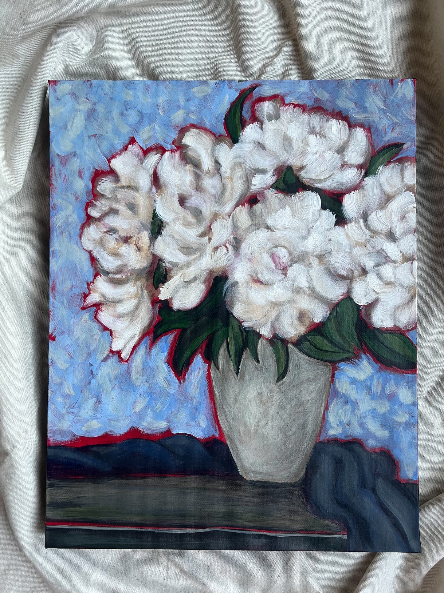 White Flowers in Vase