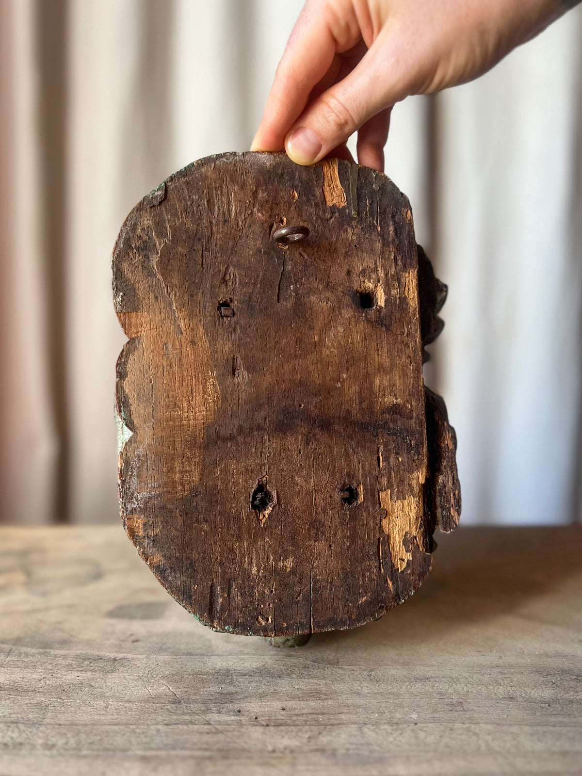 Carved Wood Architectural Fragment / Corbel