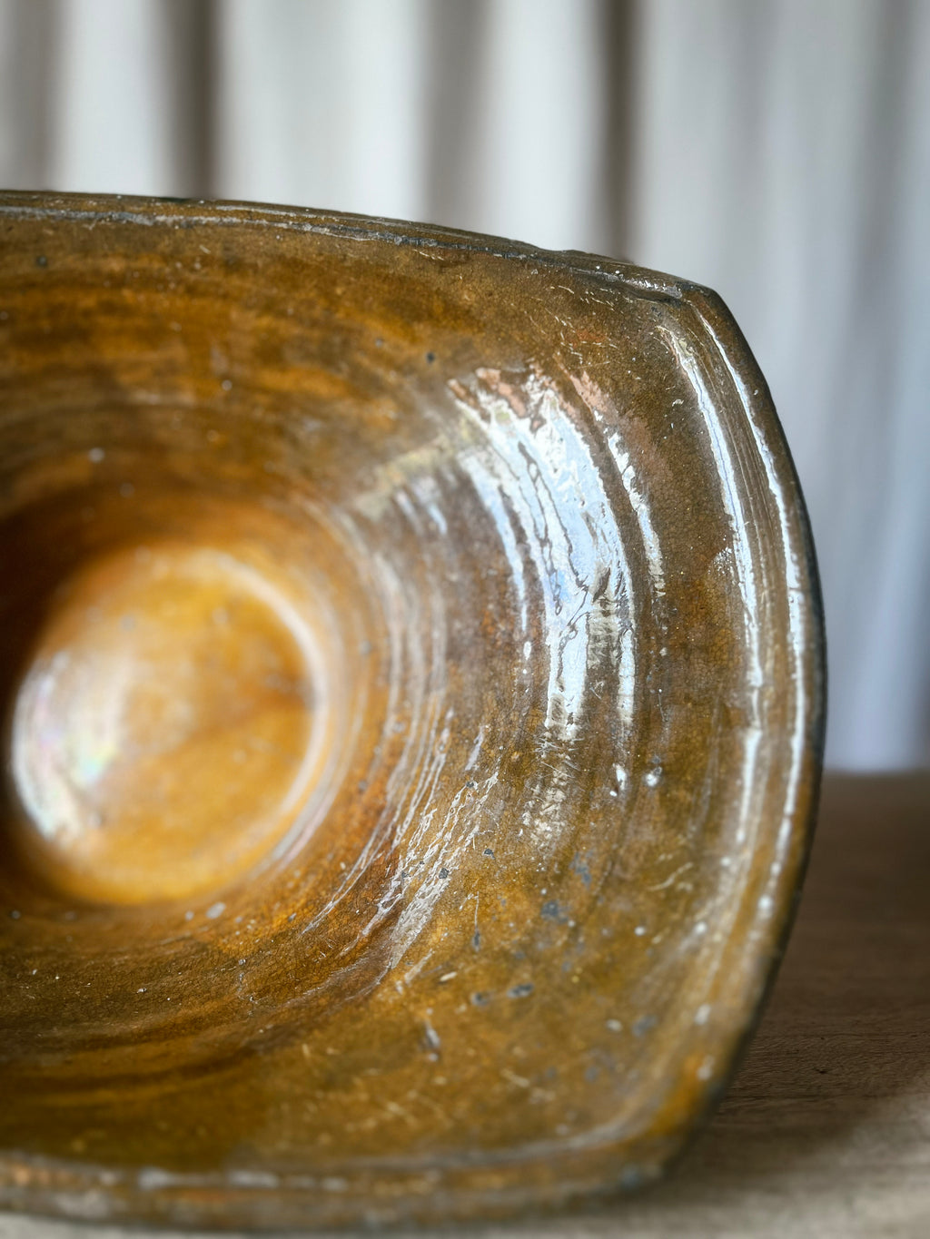 Glazed Terracotta Milk Bowl / Tian à Lait