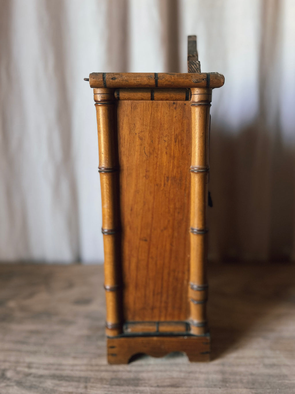Faux-Bamboo Miniature Cabinet