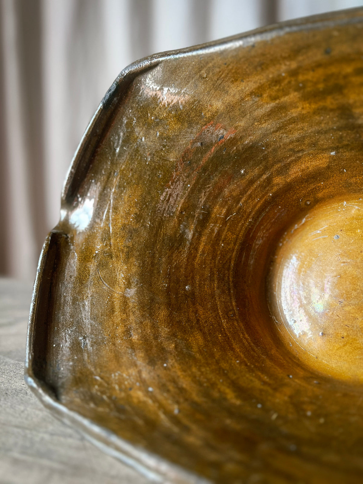 Glazed Terracotta Milk Bowl / Tian à Lait
