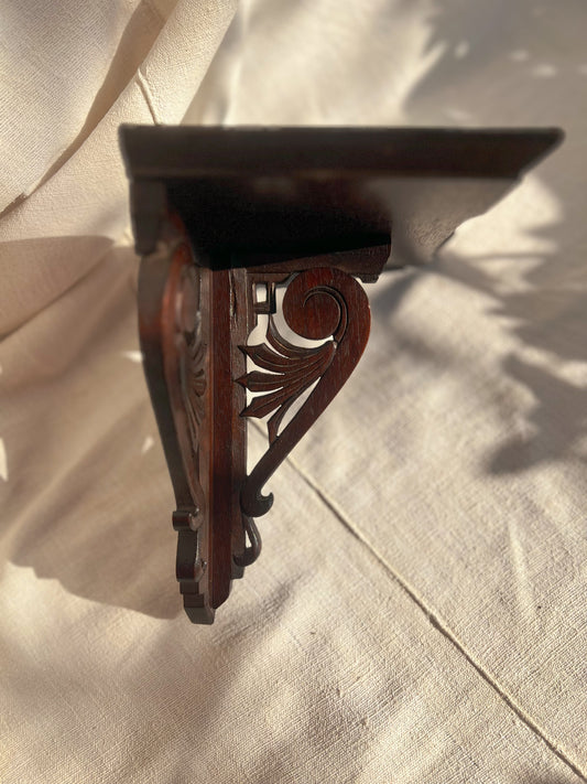 French Hand-Carved Wall Shelf