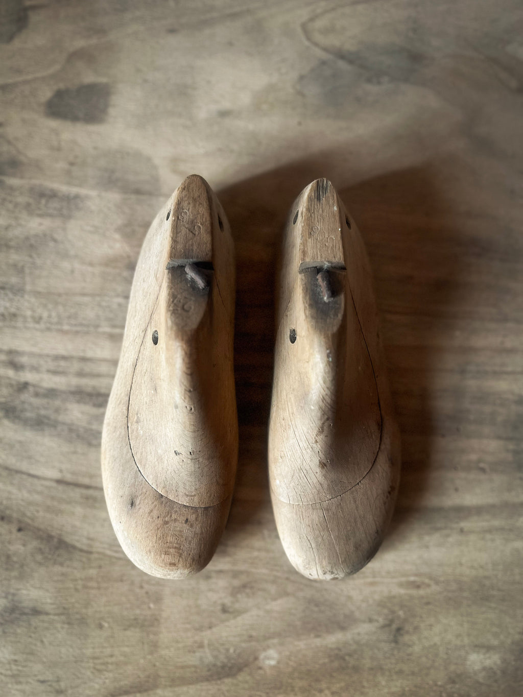 Antique French Children’s Shoe Lasts — Pair, Cobbler’s Forms, Early 20th Century
