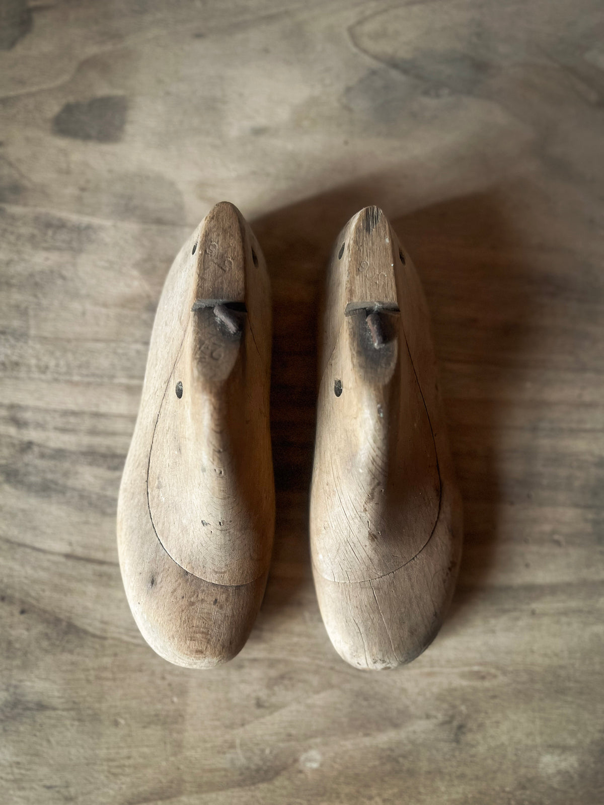 Antique French Children’s Shoe Lasts — Pair, Cobbler’s Forms, Early 20th Century