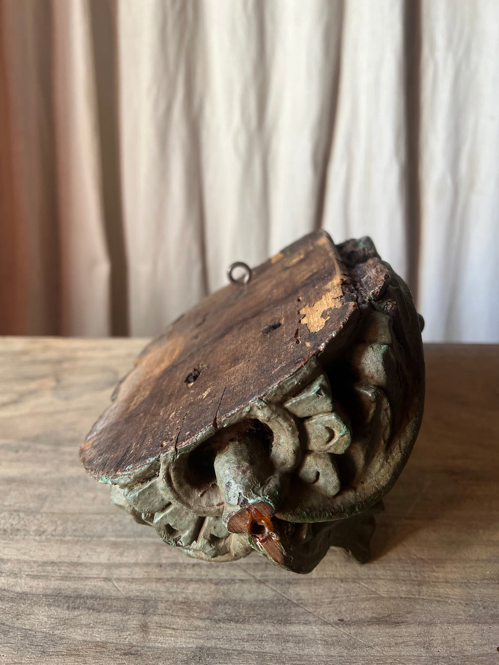 Carved Wood Architectural Fragment / Corbel