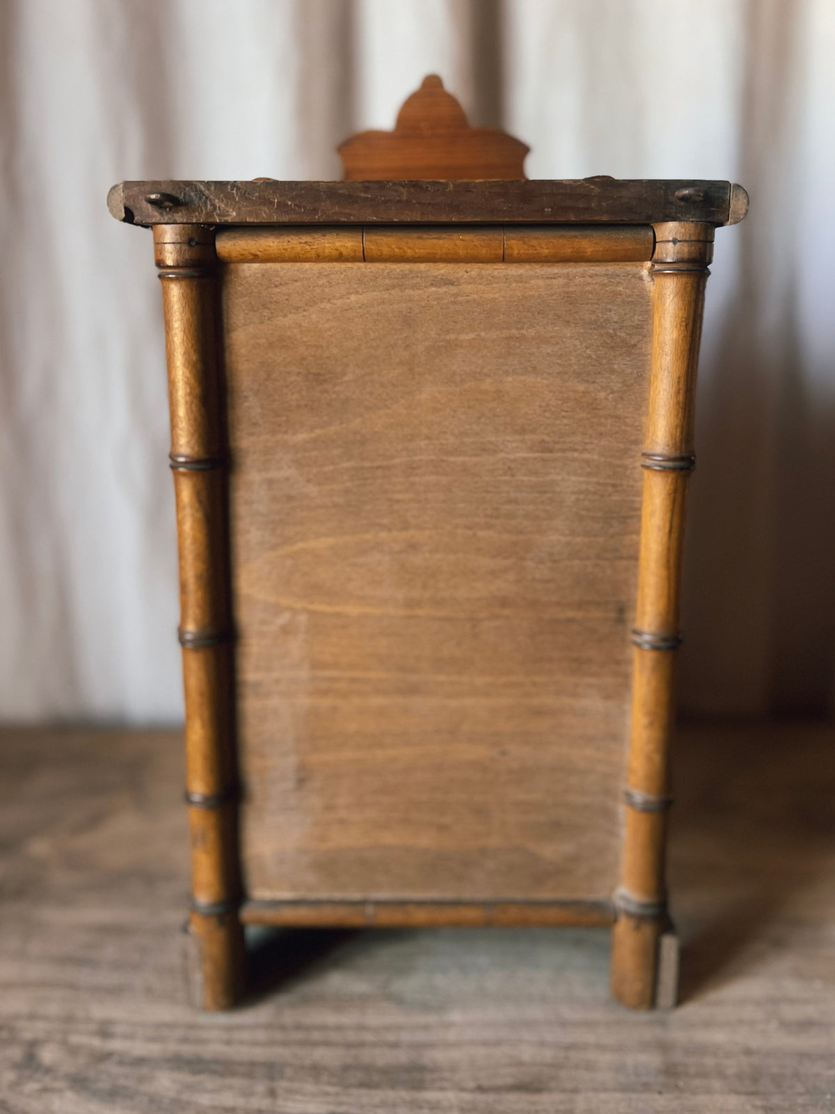 Faux-Bamboo Miniature Cabinet