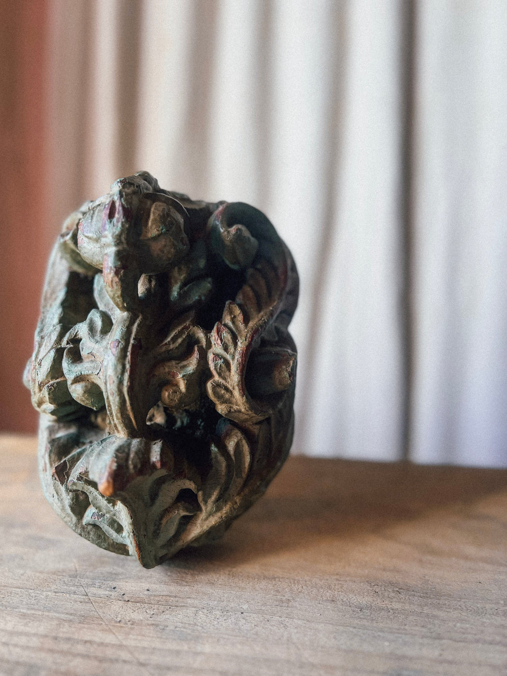 Carved Wood Architectural Fragment / Corbel