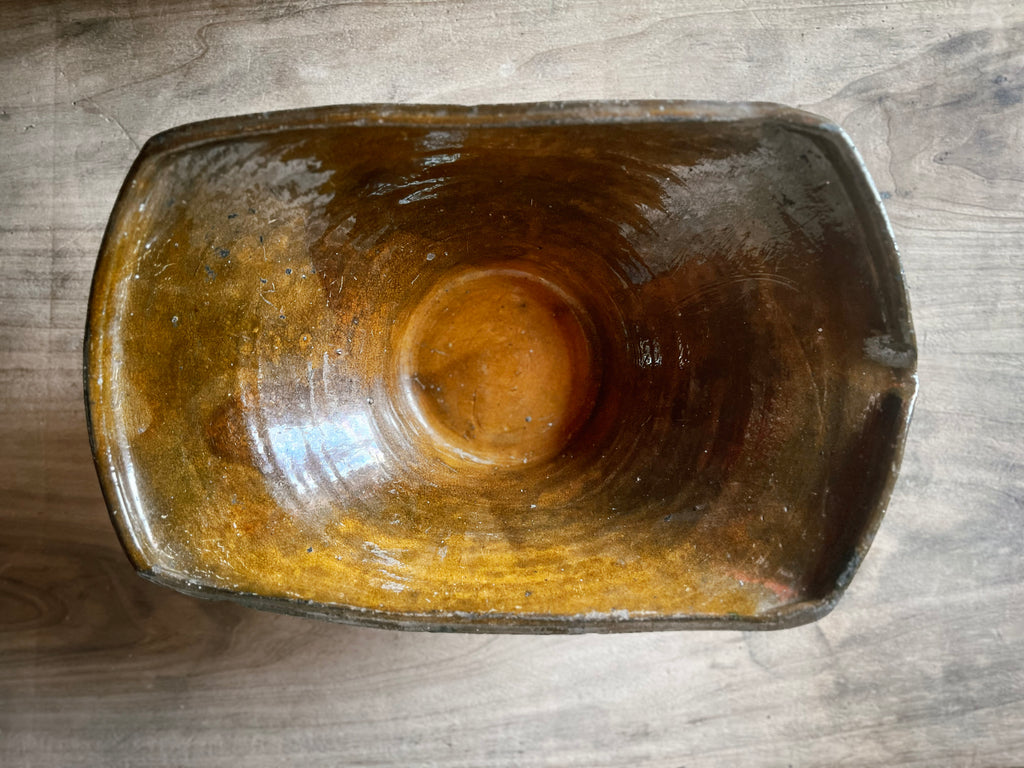 Glazed Terracotta Milk Bowl / Tian à Lait