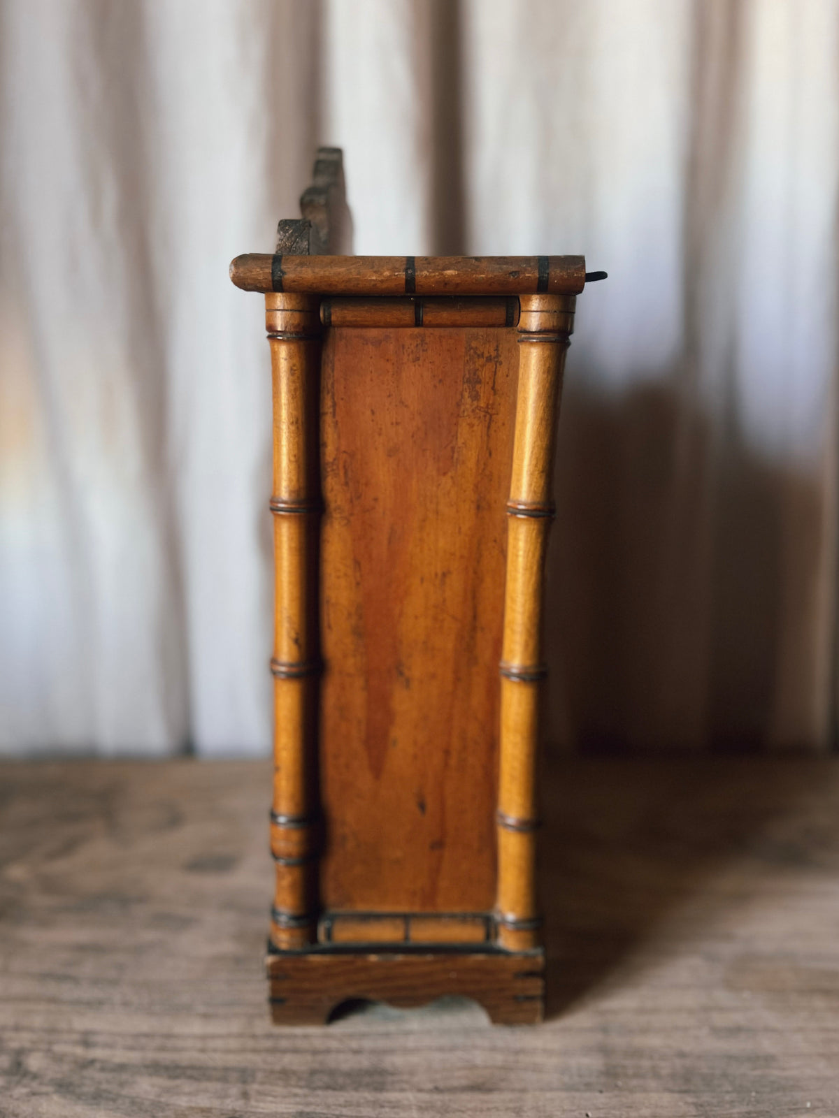 Faux-Bamboo Miniature Cabinet