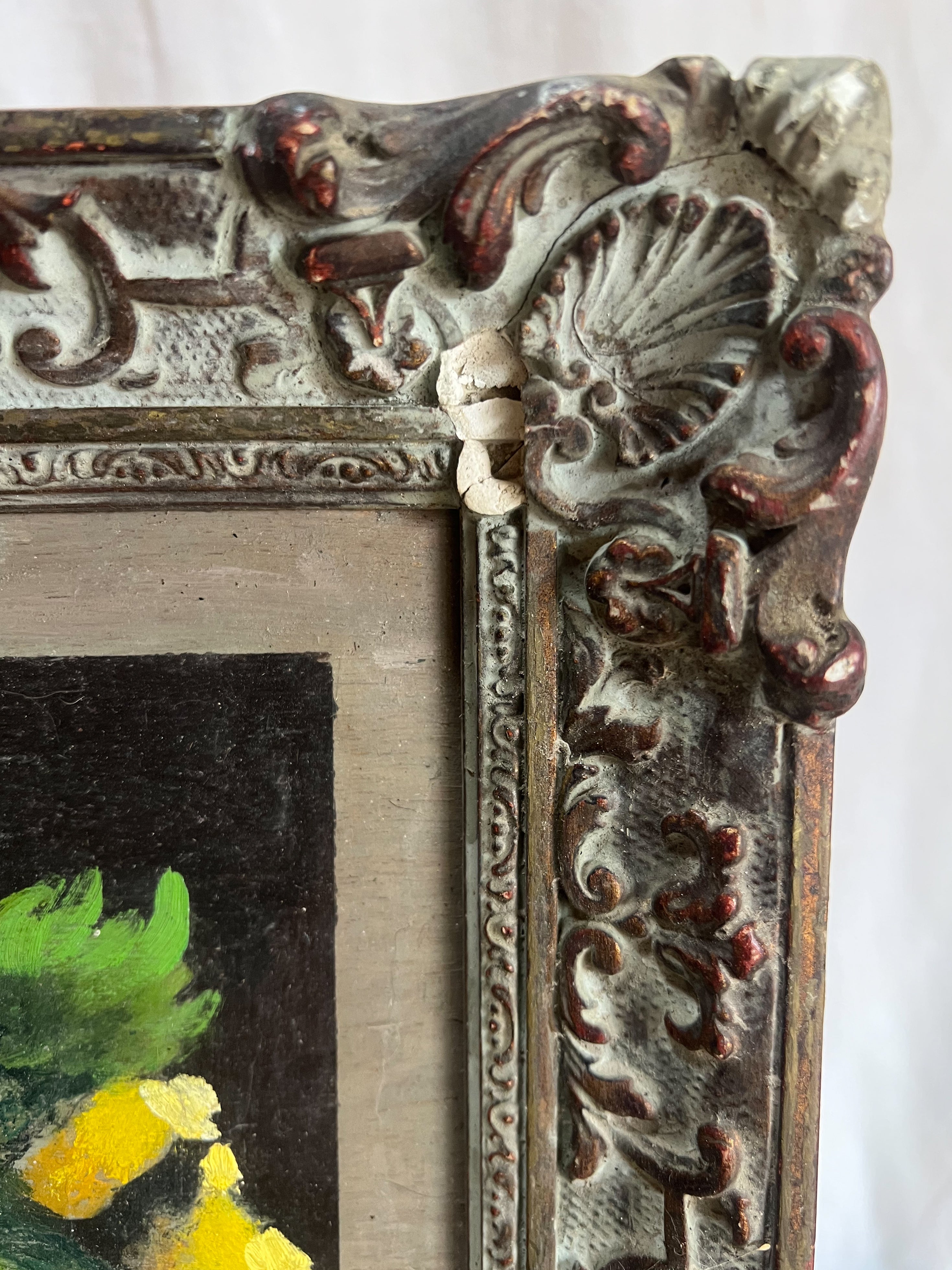 Yellow Roses in Vase  Painting on Board