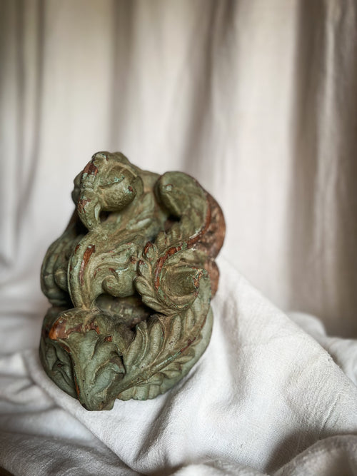 Carved Wood Architectural Fragment / Corbel