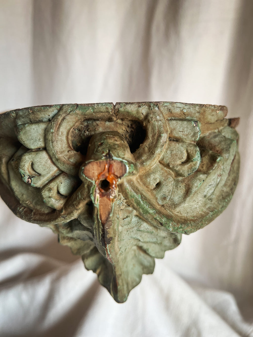 Carved Wood Architectural Fragment / Corbel