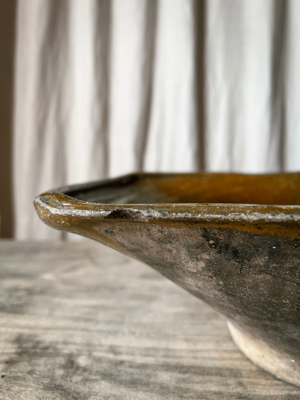 Glazed Terracotta Milk Bowl / Tian à Lait