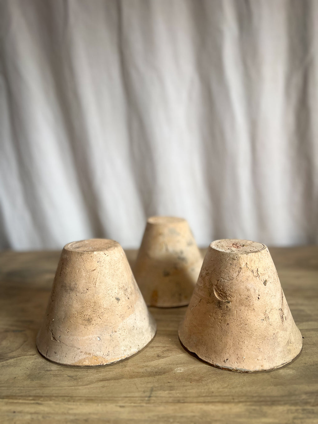 Set of 3 Terracotta French Sap Pots