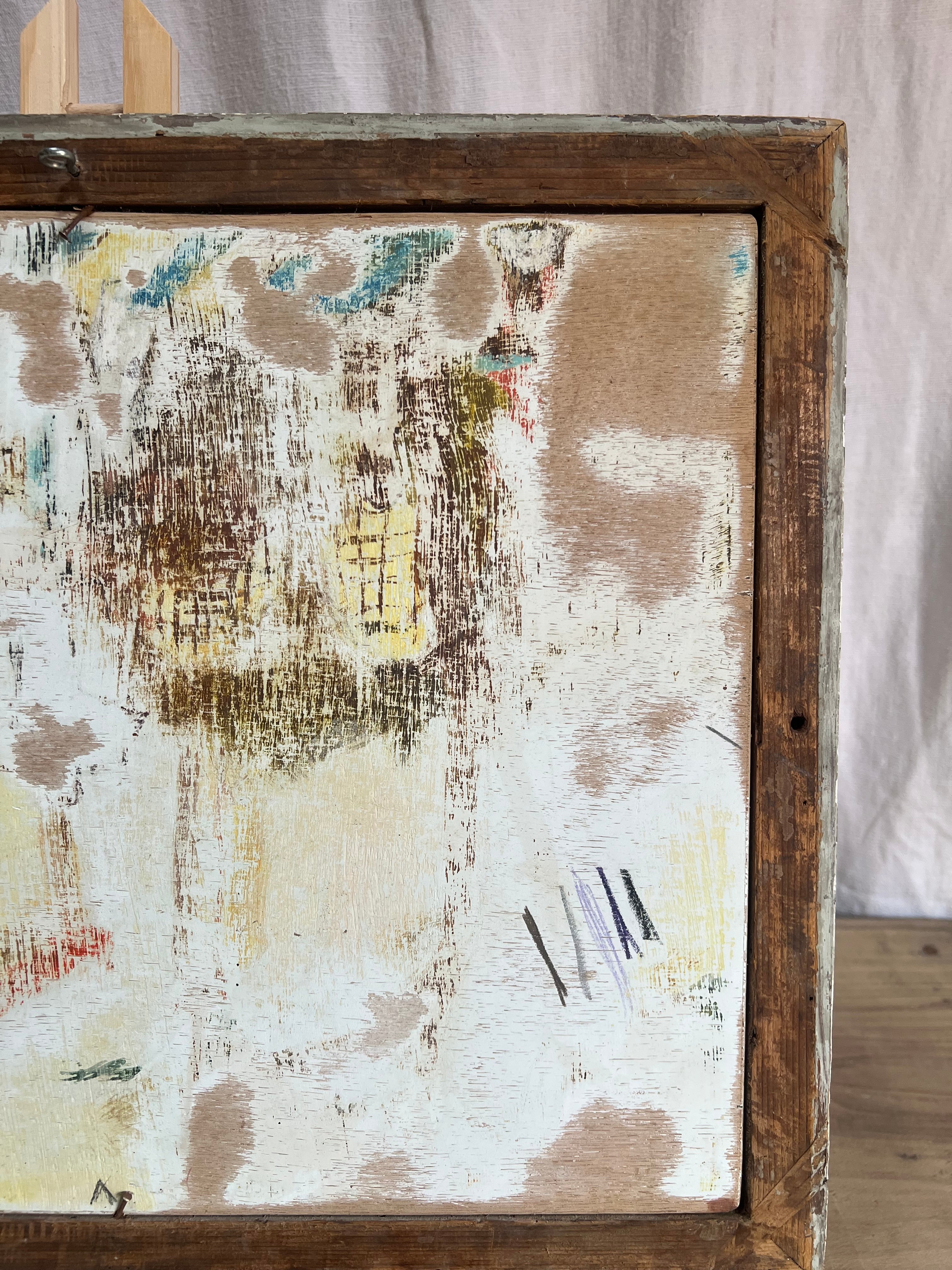 Yellow Roses in Vase  Painting on Board