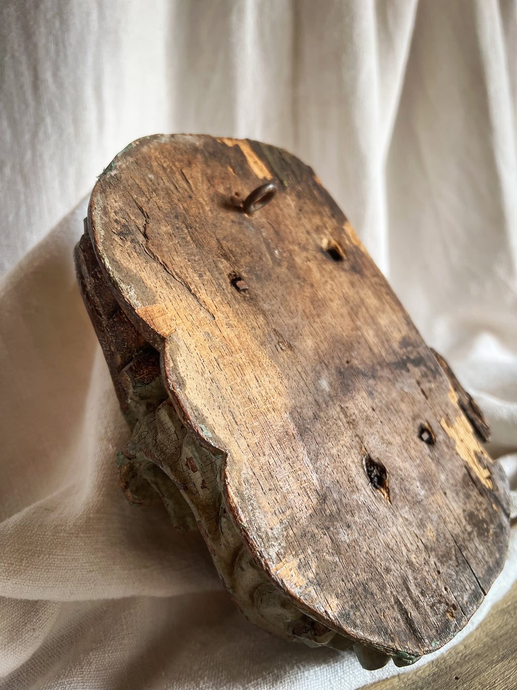 Carved Wood Architectural Fragment / Corbel